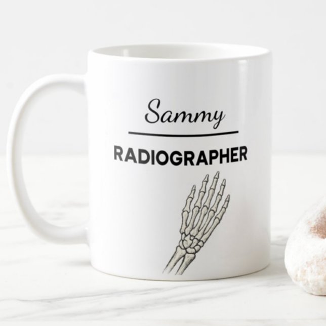 Caneca De Café RADIOGRAPHER Personalized Name X-Ray Tech Gift (Criador carregado)