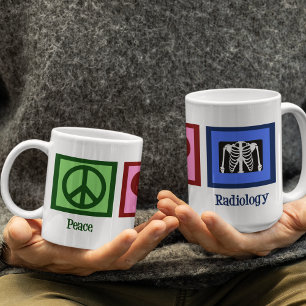Caneca De Café Radiologia do amor da paz