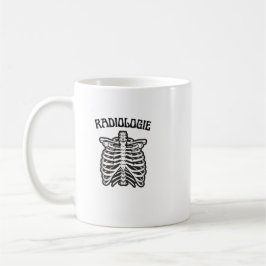 Caneca De Café Radiologie Rib Cage Skeleton Illustration