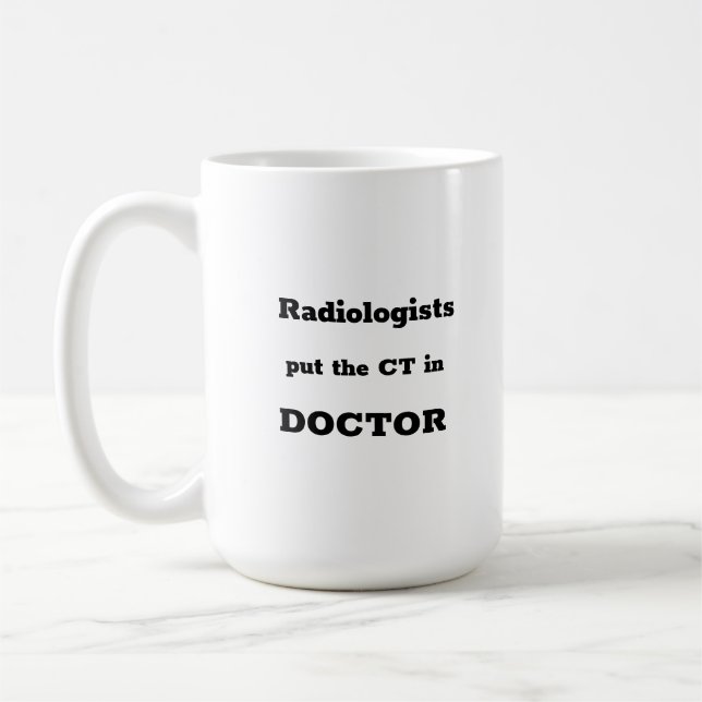 Caneca De Café Radiologistas colocam TAC na caneta do DOUTOR (Esquerda)