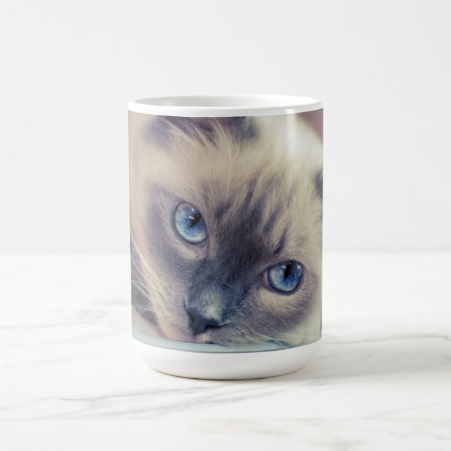 Caneca De Café Ragdolé Azul ‎ Gato (Centro)