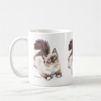 Caneca De Café Ragdoll cat por artista GV Hemmings