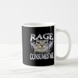 Caneca De Café Rage consome-me Bobo Engraçado Estrelando a Mulher