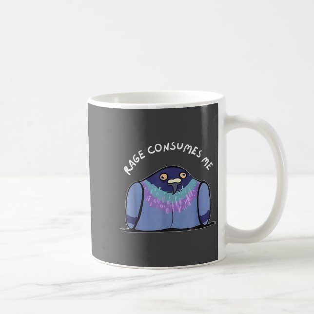 Caneca De Café Rage Consumes Me Funny Geon Meme Hand Drawn  (Direita)