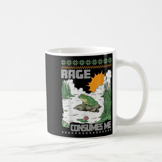 Caneca De Café Rage Consumes Me Ugly Christmas Sweaters Funny Fro (Direita)