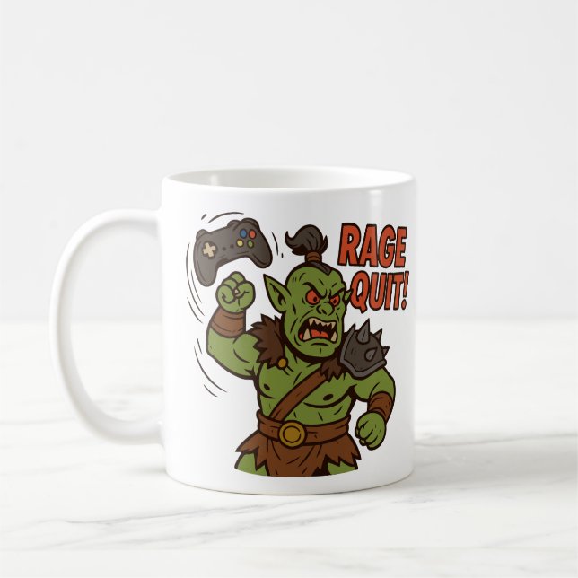 Caneca De Café Rage Sair de Mug D&D e Presente bárbaro (Esquerda)