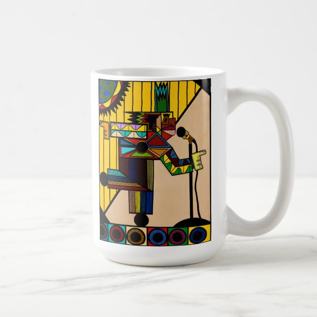 Caneca De Café "Raid I Blues" por Ruchell Alexander (Direita)
