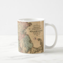 Caneca De Café Rail Road & Township Map of Massachusetts, 1879