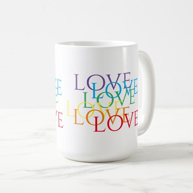 Caneca De Café RAINBOVÃO AMOR Tall White Mug (Frente Esquerda)