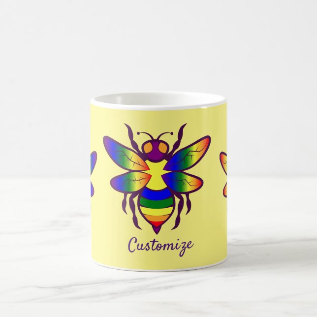 Caneca De Café Rainbow Bee Thunder_Cove (Centro)