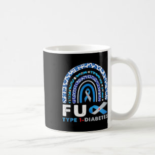 Caneca De Café Rainbow Blue Cinza Fbon Fck Tipo 1 Diabetes