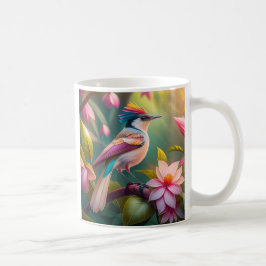 Caneca De Café Rainbow crested Jay Fantasy Bird