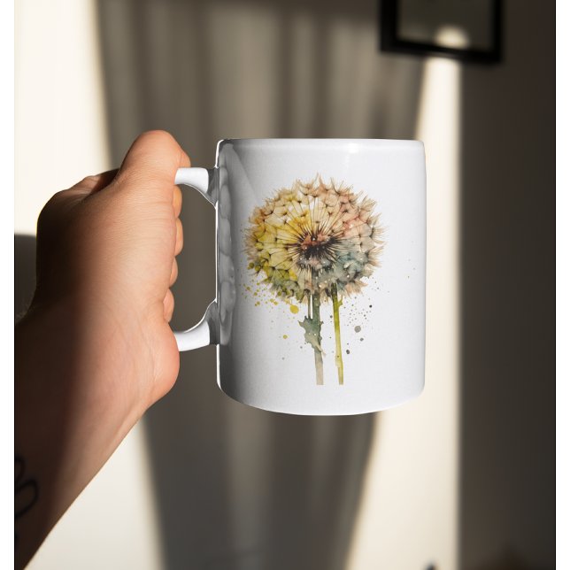 Caneca De Café Rainbow Dandelion (Criador carregado)