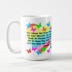 CANECA DE CAFÉ RAINBOW E CORAÇÕES JEREMIAH 29:11