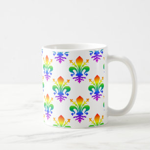 Caneca De Café Rainbow Fleur-de-lis