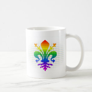 Caneca De Café Rainbow Fleur-de-lis