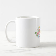 Rainbow Floral Cerâmica Mug Personalizado - Person