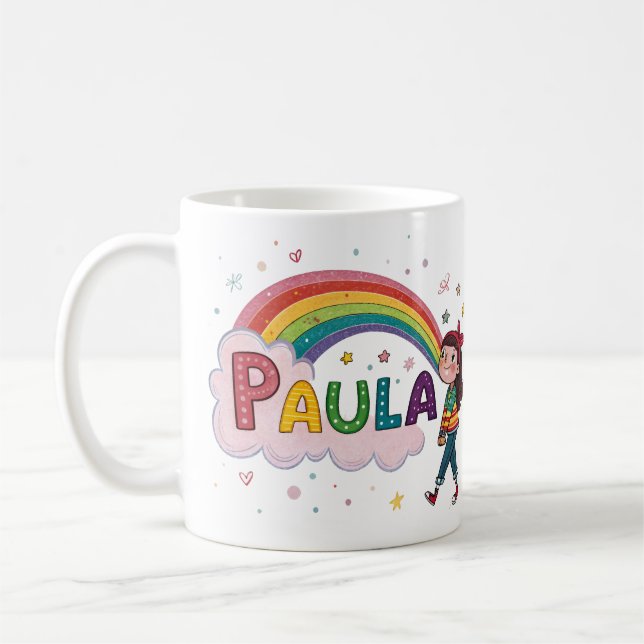 Caneca De Café Rainbow Girl Paula 1 (Esquerda)