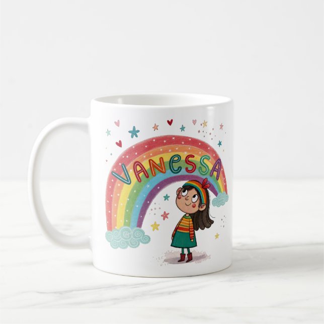 Caneca De Café Rainbow Girl Vanessa 2 (Esquerda)