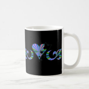 Caneca De Café Rainbow Heart Lily e Butterfly