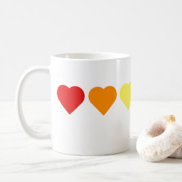 Caneca De Café Rainbow Hearts Mug