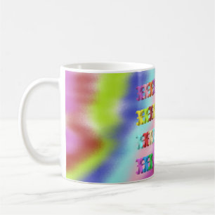 Caneca De Café Rainbow, mug brilhante multicolor