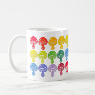 Caneca De Café Rainbow Mushroom Coffee Mug