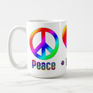 Caneca De Café Rainbow Peace Love BBG Mug