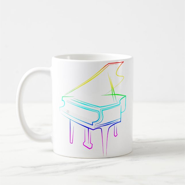 Caneca De Café Rainbow Piano (Esquerda)