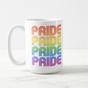 Caneca De Café Rainbow Pride Retro
