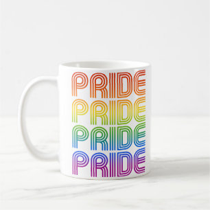 Caneca De Café Rainbow Pride Retro