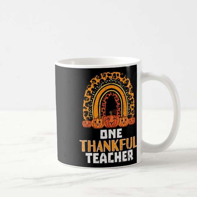 Caneca De Café Rainbow Pumpkin Um Professor Agradável Queda Graça (Direita)