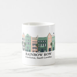 Caneca De Café Rainbow Row Charleston South Carolina Mug