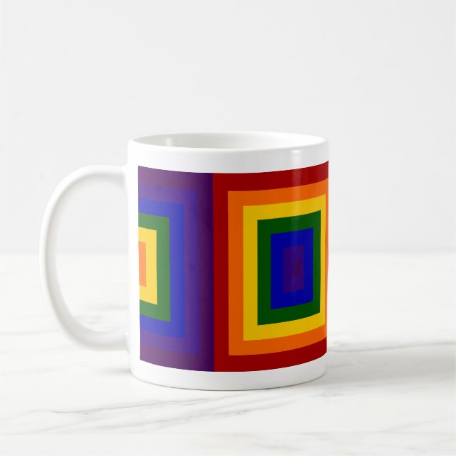 Caneca De Café Rainbow Squares (Esquerda)