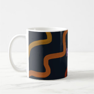 Caneca De Café Rainbow Squiggle