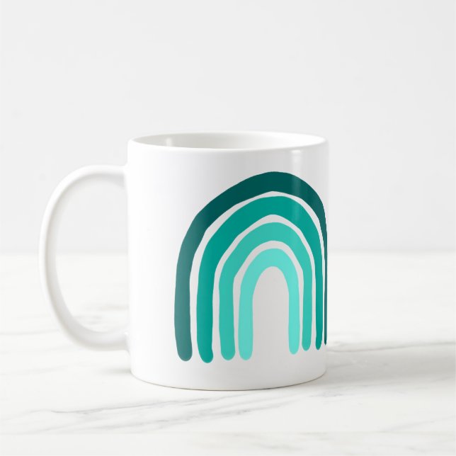 Caneca De Café Rainbow Teal Mug (Esquerda)