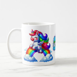 Caneca De Café Rainbow Unicorn Magic Mug 11 oz