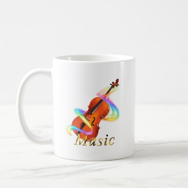 Caneca De Café Rainbow Violin (Esquerda)