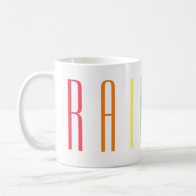 Caneca De Café RAINBOW White Mug (Esquerda)