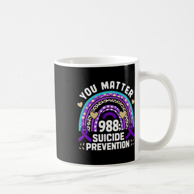 Caneca De Café Rainbow You Problem 988 Suicídio Prevenção Awarene (Direita)