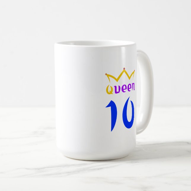 Caneca De Café Rainha 10 (Frente Esquerda)