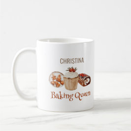 Caneca De Café Rainha Baking de Natal