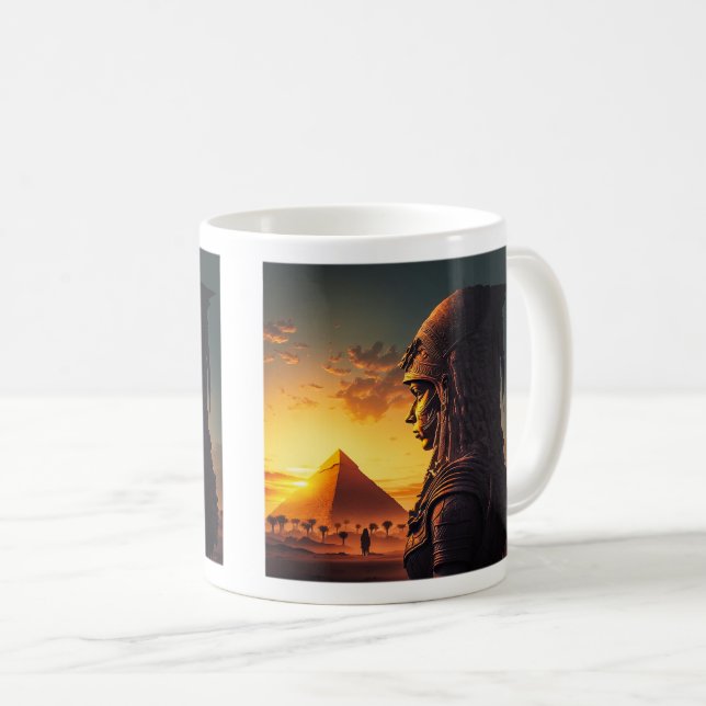 Caneca De Café Rainha Clássica Egípcia Mug, 11 oz (Frente Esquerda)