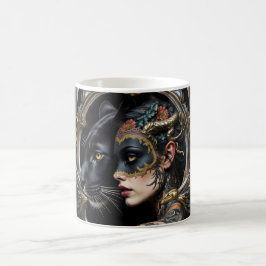 Caneca De Café Rainha da Sombra – Emblema do Espírito da Pantera.