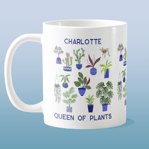 Caneca De Café Rainha das Plantas Personalizadas