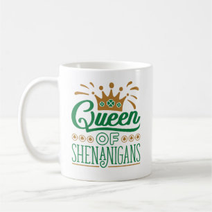 Caneca De Café Rainha das Ruas de Shenanigans. Dia de Patrick