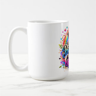 Caneca De Café Rainha de Aniversário Arco-Íris Floral