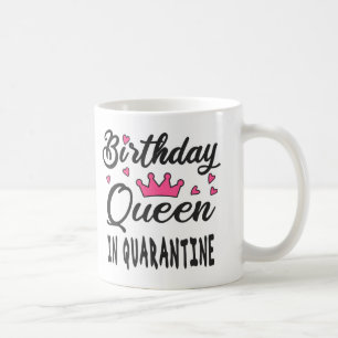 Caneca De Café Rainha de aniversário em quarentena
