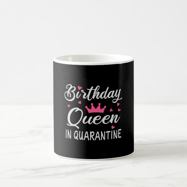 Caneca De Café Rainha de aniversário em quarentena (Centro)