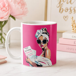 Caneca De Café Rainha de Aniversário Personalizada e Tendência